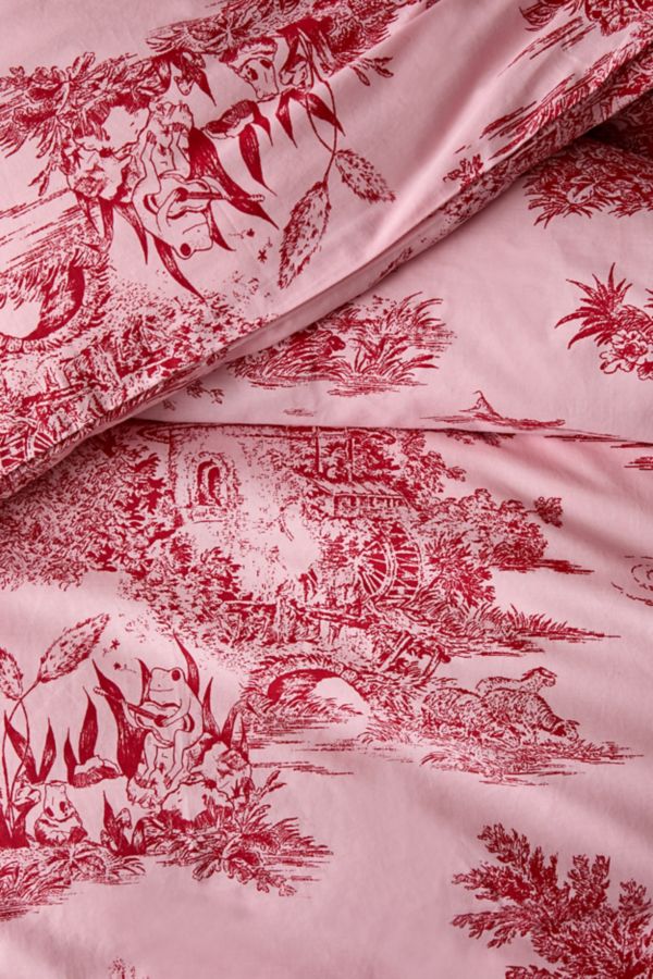 Slide View: 3: Frog Toile Duvet Set