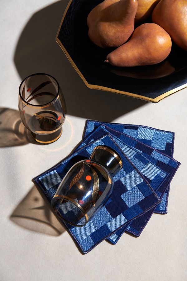 Slide View: 1: ATELIER SAUCIER Patterned Cocktail Napkin Set