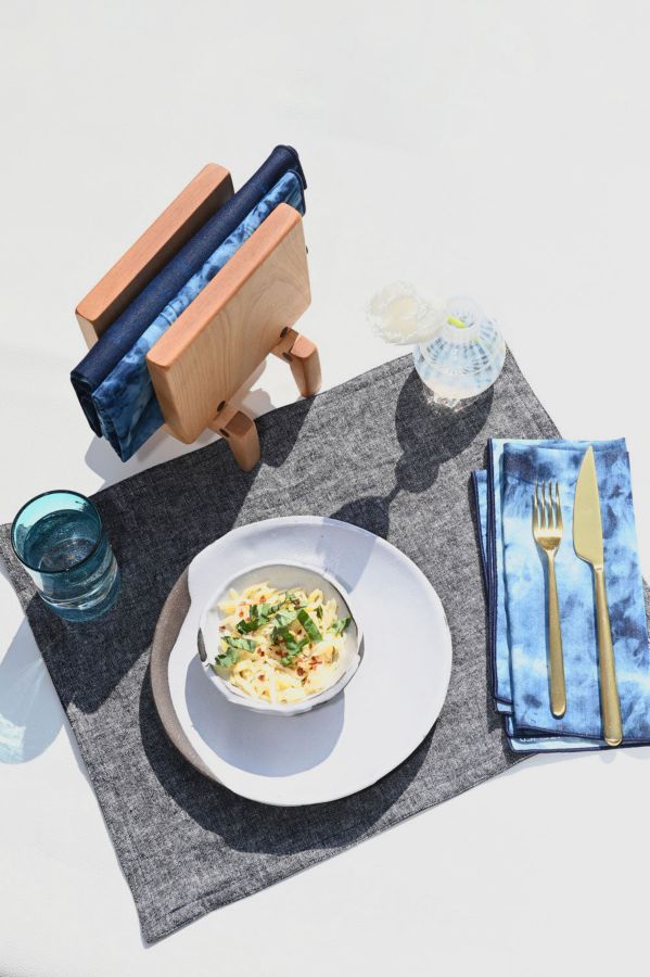 Slide View: 2: ATELIER SAUCIER Denim Napkin Set