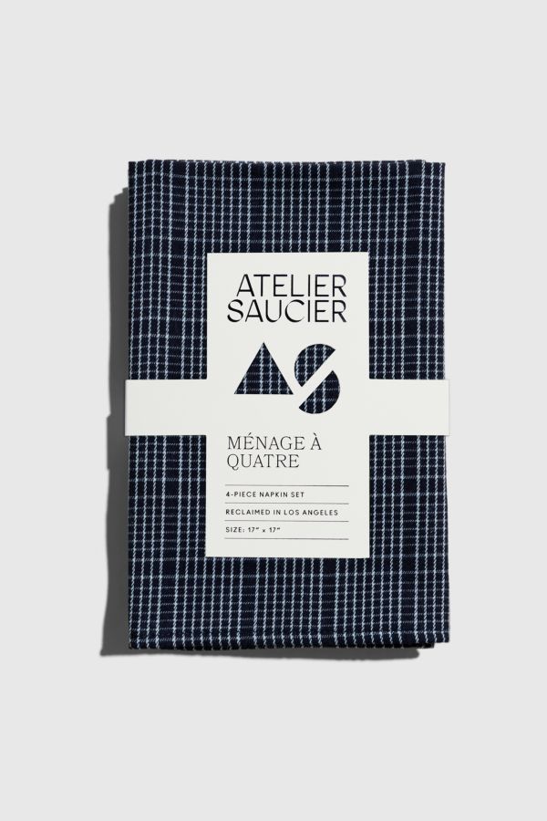 Slide View: 2: ATELIER SAUCIER Patterned Napkin Set