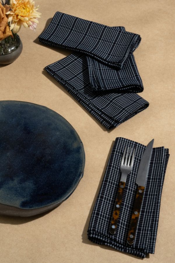 Slide View: 1: ATELIER SAUCIER Patterned Napkin Set