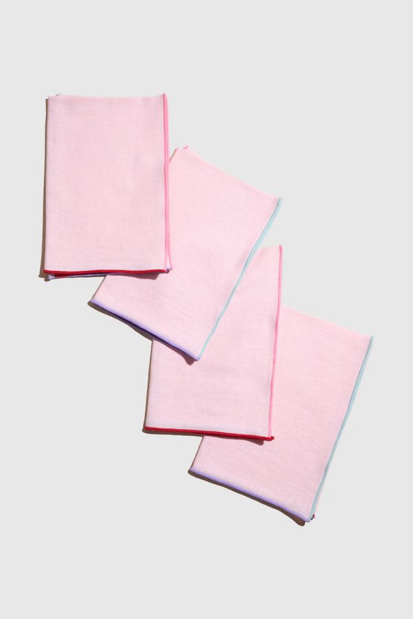 Slide View: 3: ATELIER SAUCIER Blush Linen Napkin Set