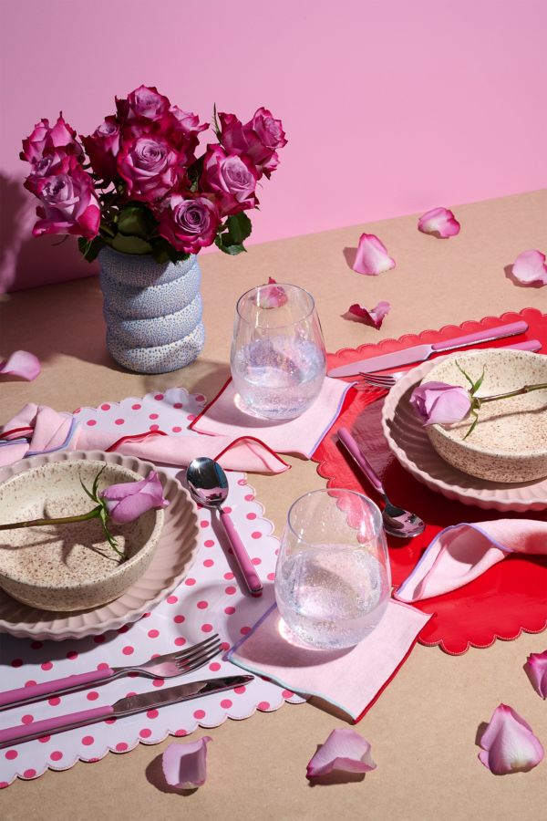 Slide View: 5: ATELIER SAUCIER Blush Linen Napkin Set