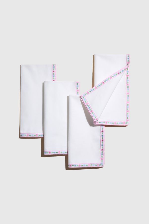 Slide View: 3: ATELIER SAUCIER Frill Trim Napkin Set