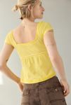 Thumbnail View 4: BDG Brittney Square Neck Henley Babydoll Tee