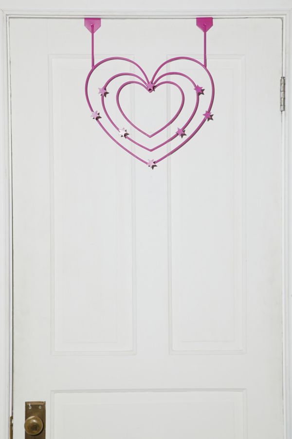 Slide View: 1: Heart Over-The-Door Multi-Hook