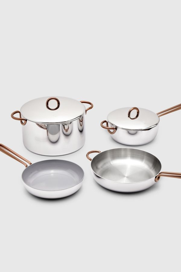 Slide View: 1: Great Jones Precious Metals 4-Piece Cookware Set