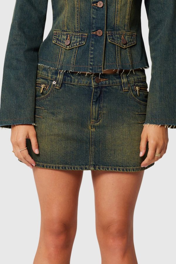 Slide View: 2: Abrand 99 Low Denim Skirt