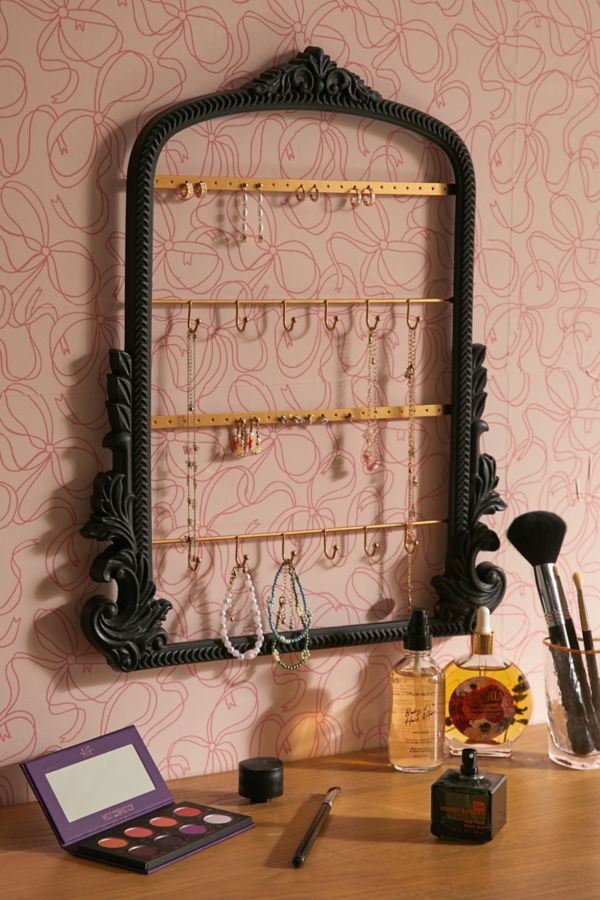 Slide View: 1: Gold Ornate Jewelry Organizer