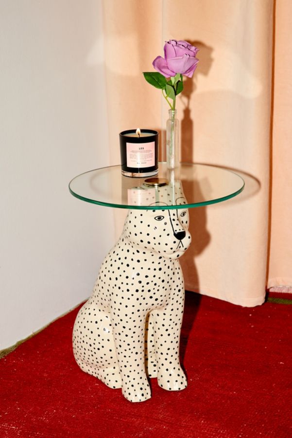 Slide View: 1: Cheetah Side Table