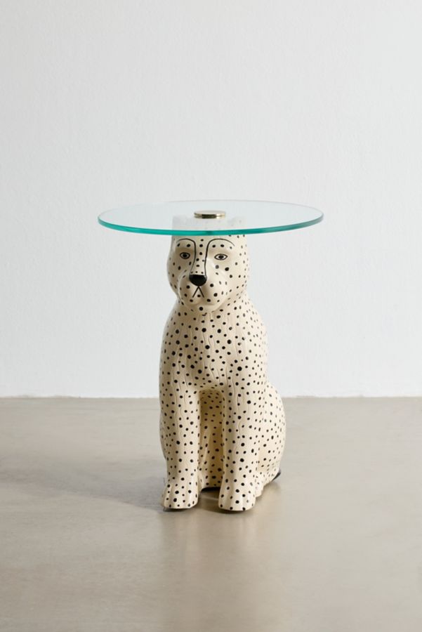 Slide View: 2: Cheetah Side Table