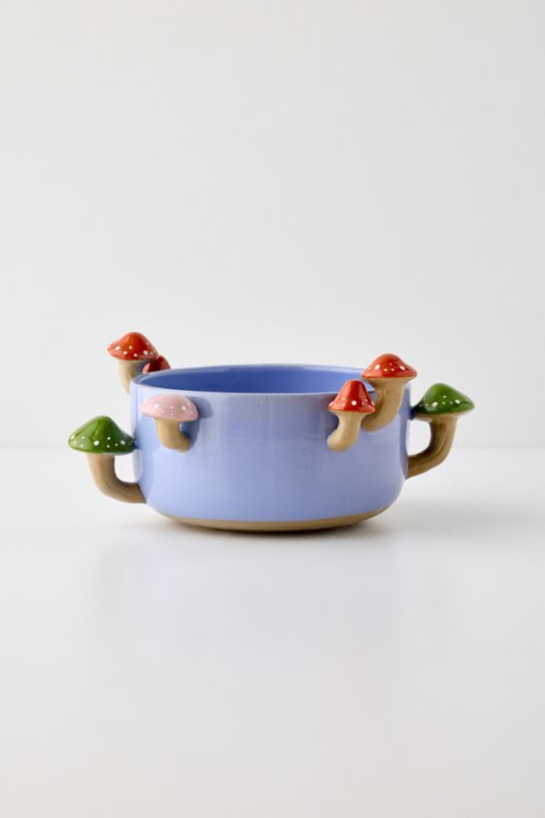 Slide View: 2: Sprouting Mushroom Ceramic Planter