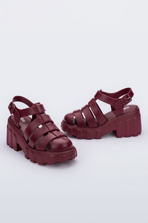 Slide View: 2: Melissa Megan Jelly Platform Fisherman Sandal