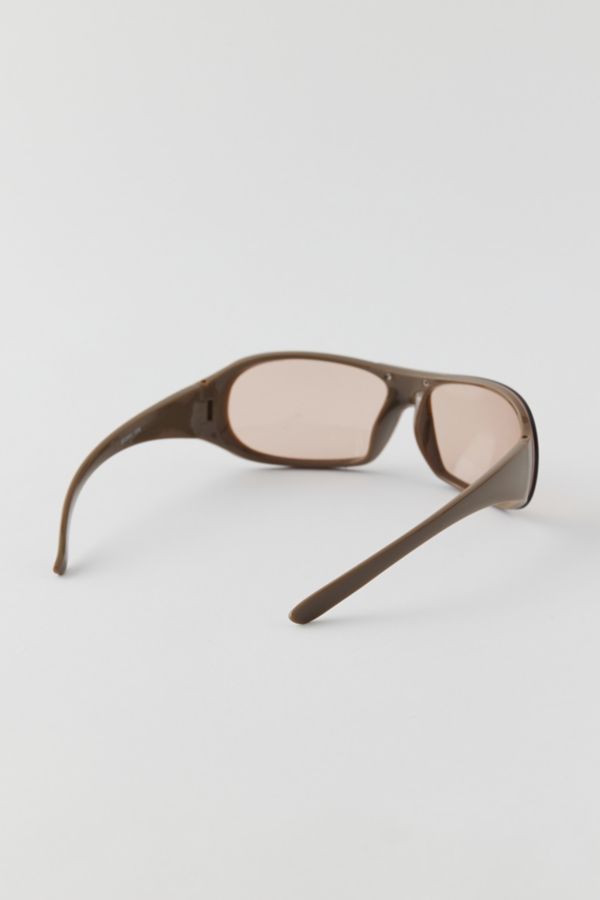 Slide View: 4: Lunettes de soleil bouclier en plastique Sienna