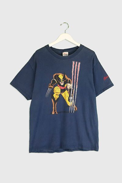 Vintage Marvel Wolverine Claws Slashing Vinyl T Shirt