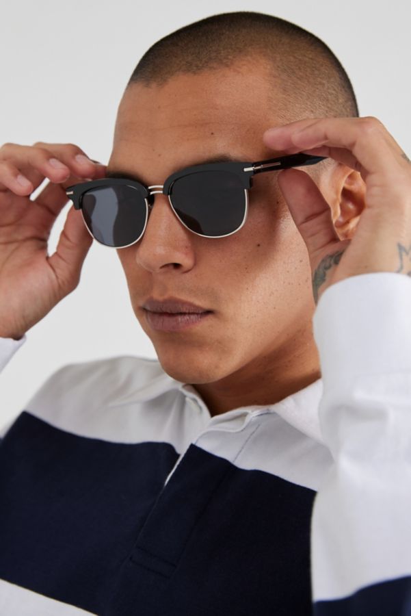 Slide View: 1: Hudson Square Half-Frame Sunglasses