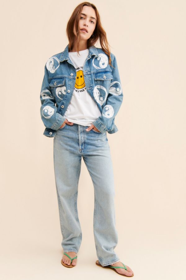 Slide View: 4: The Ragged Priest Dropout Bleach Denim Jacket