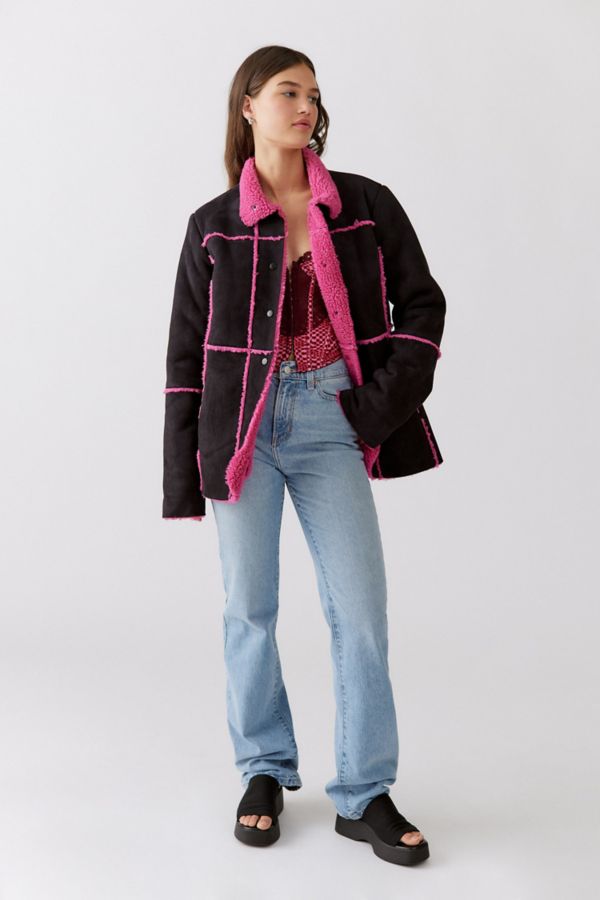 Slide View: 4: UO Julia Sherpa Lined Jacket