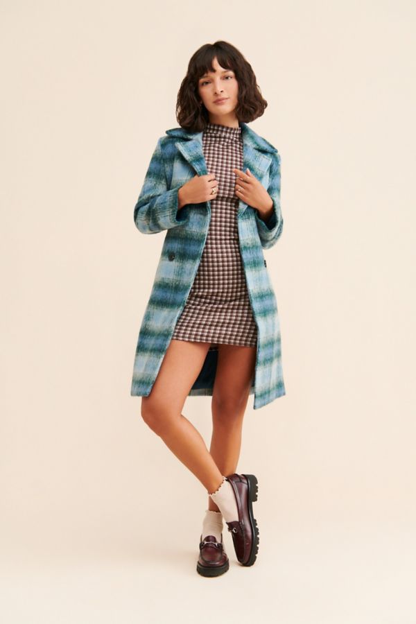 Slide View: 4: MinkPink Sloan Plaid Coat