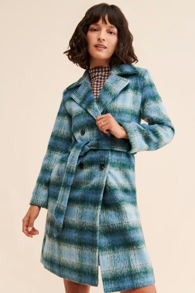 MinkPink Sloan Plaid Coat