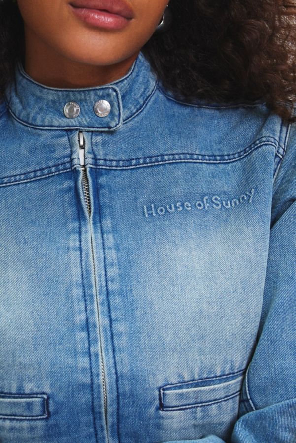 Slide View: 3: Veste En Denim Mini Racing Take A Trip House Of Sunny