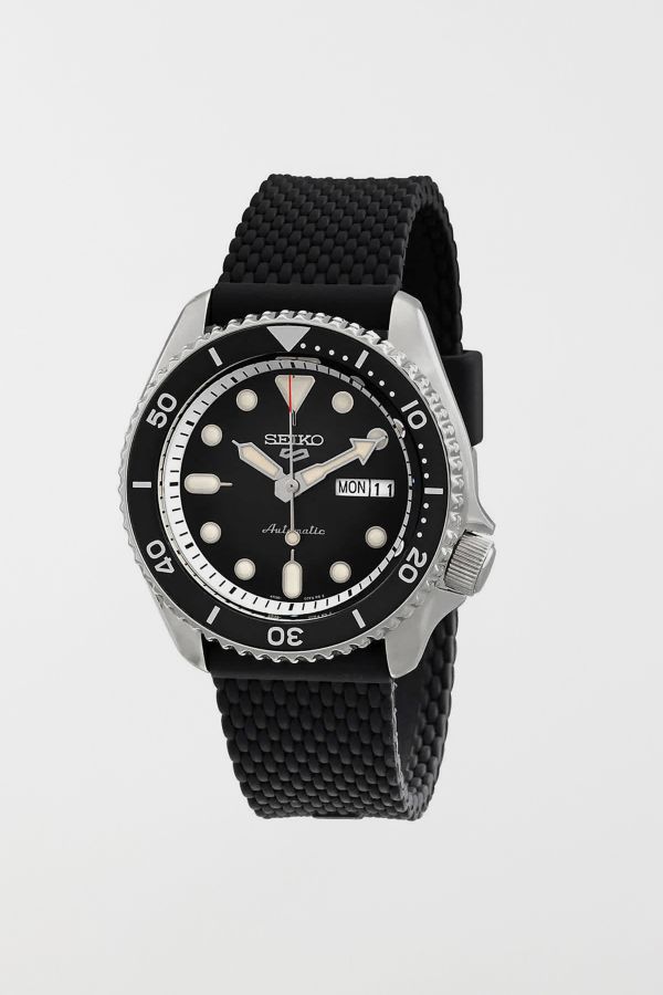 Slide View: 1: Seiko 5 Sports Automatic Silicone Band Diver Watch