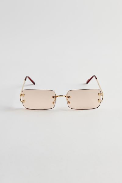 Carter Rimless Rectangle Sunglasses