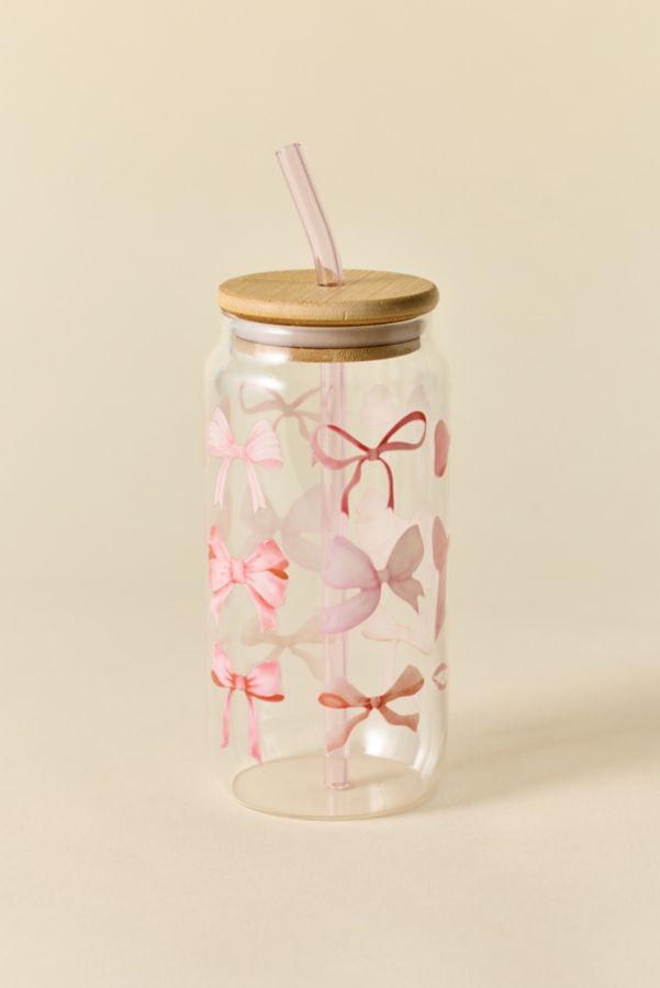 Slide View: 3: Classic Patterned To-Go Glass Tumbler