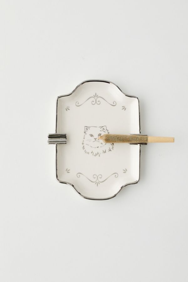 Slide View: 3: Ornate Ashtray Catch-All Dish