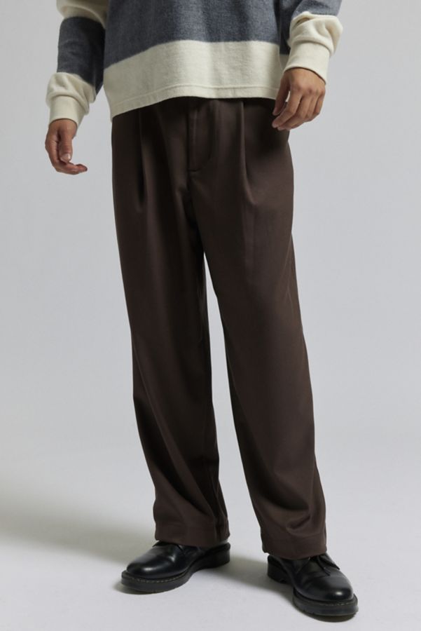 Slide View: 2: Standard Cloth Jason Relaxed Pleated Trouser Pant