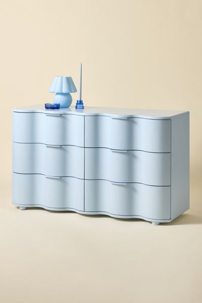 Aria 6-Drawer Short Squiggle Dresser