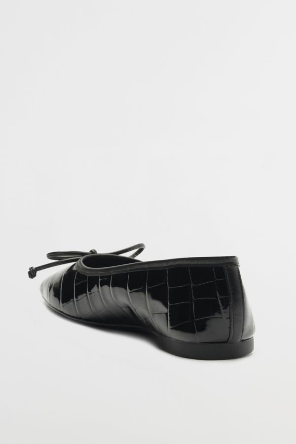 Slide View: 5: Schutz Arissa Leather Croc Ballet Flat