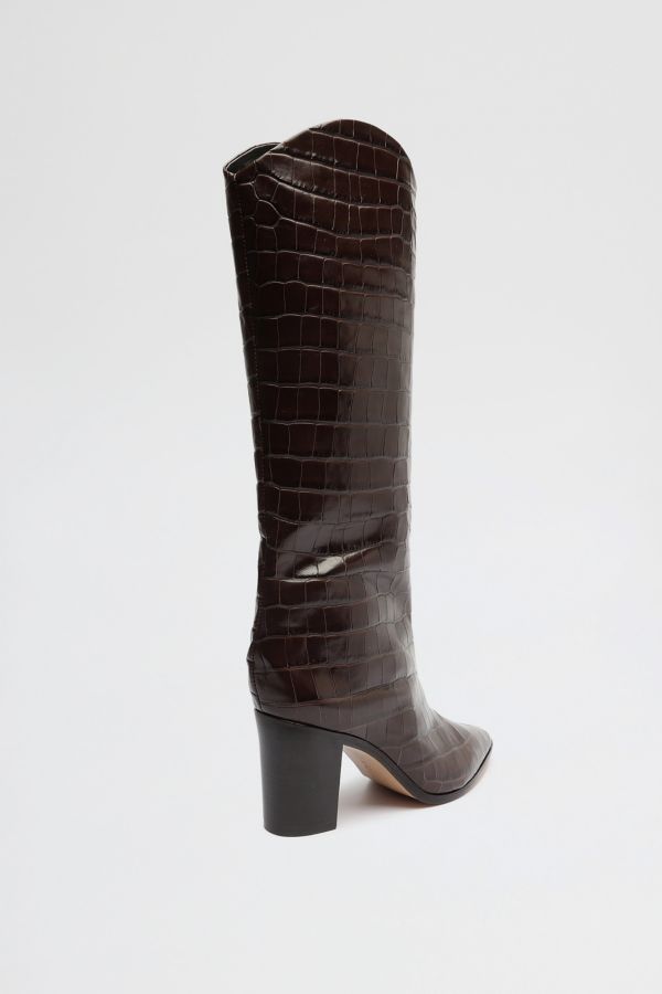 Slide View: 4: Schutz Maryana Leather Knee-High Croc Boot