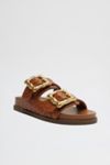 Thumbnail View 2: Schutz Enola Woven Leather Buckle Slide