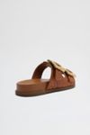 Thumbnail View 3: Schutz Enola Woven Leather Buckle Slide