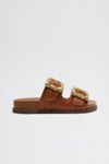 Thumbnail View 1: Schutz Enola Woven Leather Buckle Slide