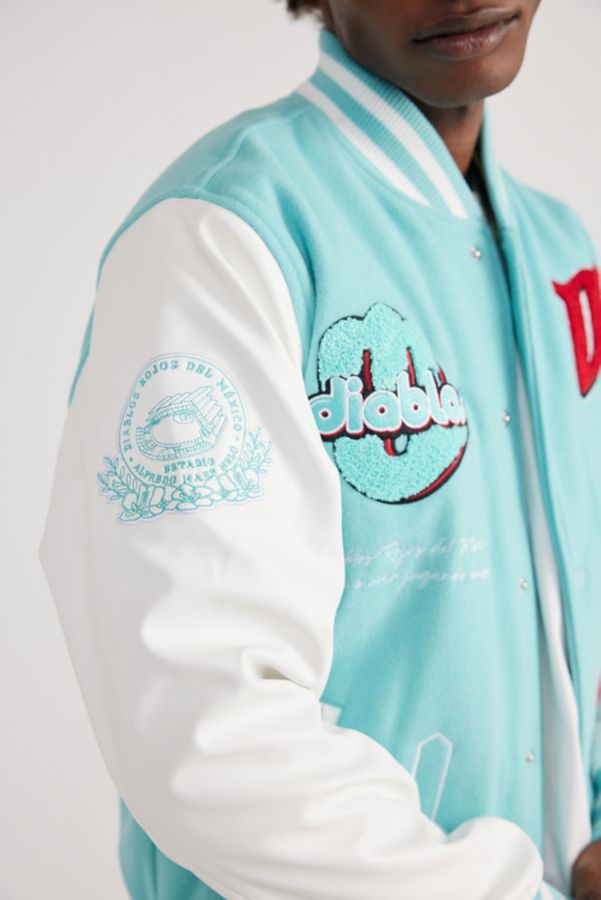 Slide View: 4: New Era Diablos Rojos Del Mexico Patch Bomber Jacket