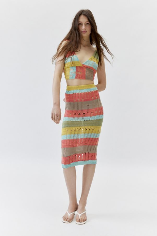 Slide View: 1: Out From Under Barbados Beach Knit Midi Skirt