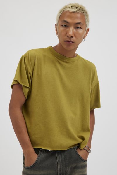 Urban Renewal Remade Boxy Cropped Raw Cut Tee