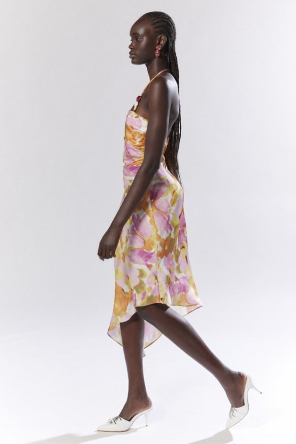 Slide View: 3: Bardot Andy Floral Asymmetrical Midi Dress