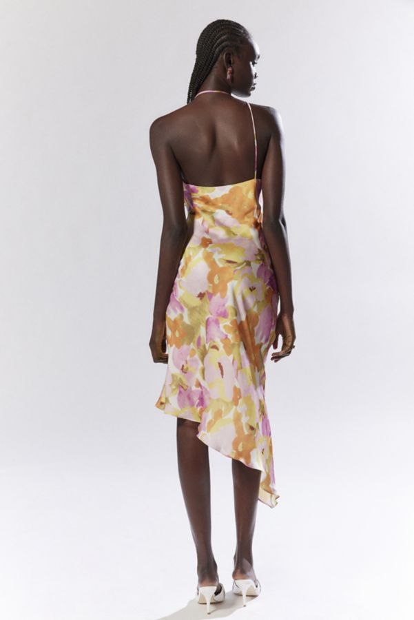 Slide View: 4: Bardot Andy Floral Asymmetrical Midi Dress