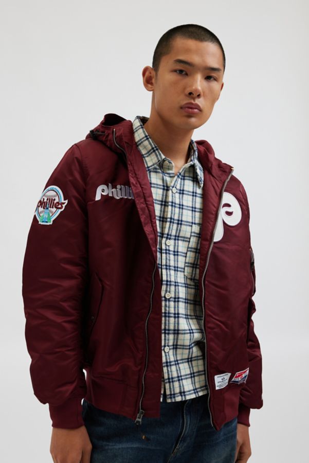 Slide View: 1: New Era X Alpha Industries MLB Philadelphia Phillies Varsity Jacket