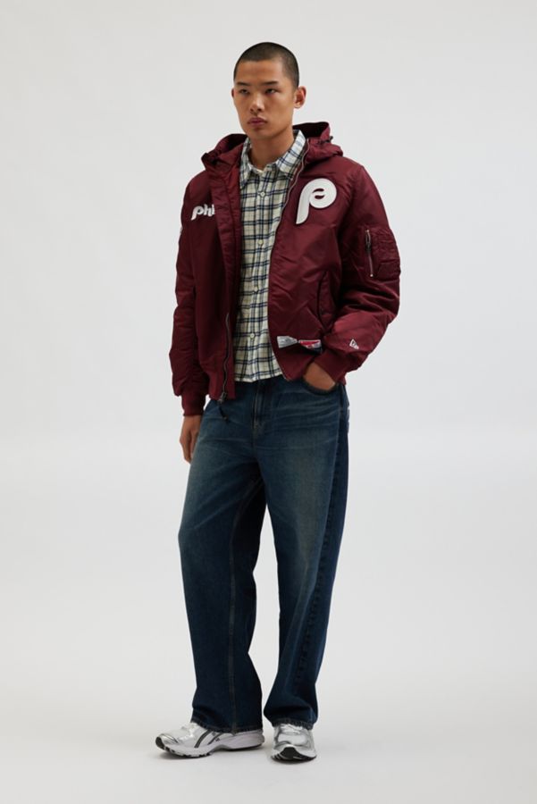 Slide View: 3: New Era X Alpha Industries MLB Philadelphia Phillies Varsity Jacket