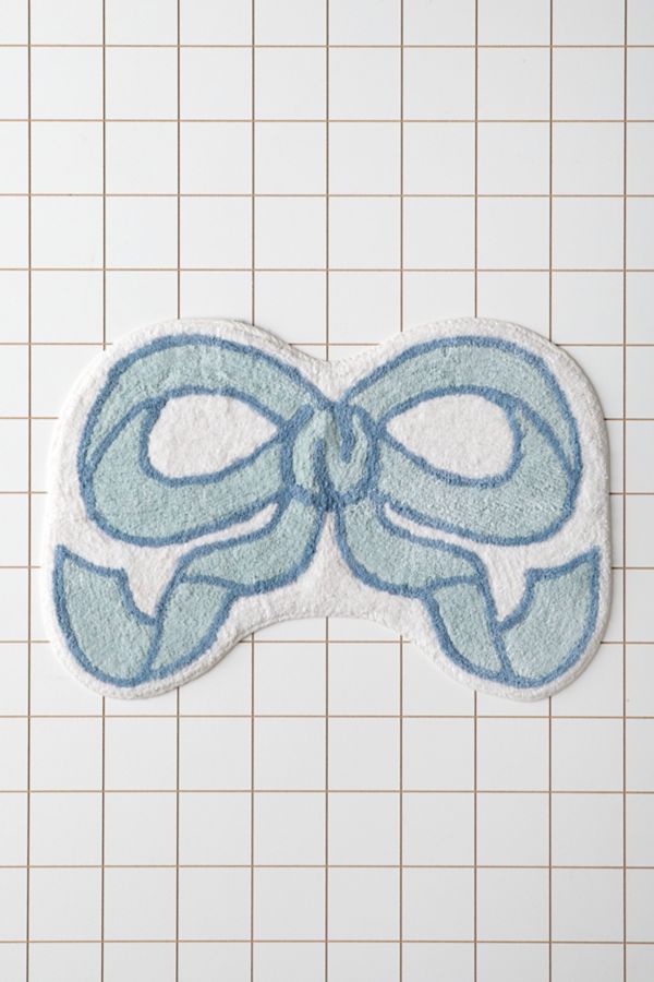 Slide View: 2: Twirly Bow Bath Mat