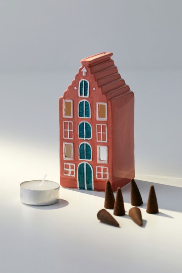 Slide View: 3: Paddywax House Cone Incense & Tea Light Holder