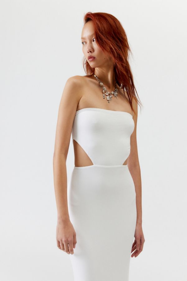 Slide View: 3: AFRM Livia Knit Cutout Strapless Maxi Dress