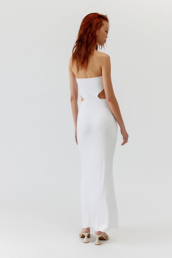 Slide View: 4: AFRM Livia Knit Cutout Strapless Maxi Dress