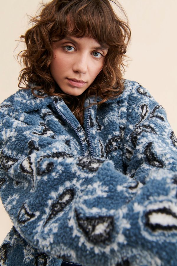 Slide View: 3: UO Printed Fleece Jacket