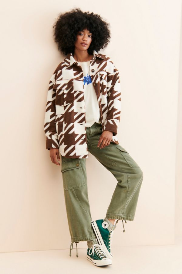 Slide View: 4: Native Youth Jerrod Houndstooth Shirt Jacket