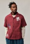 Thumbnail View 1: Ayker Burgundy Slub Embroidered Tee